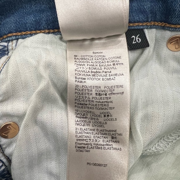 7 For All Mankind Dojo Original Jeans Trouser NWT Size 26 7FAMK Blue Stitching - Picture 10 of 11